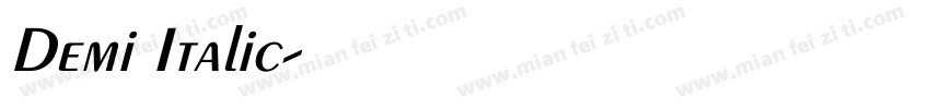 Demi Italic字体转换
